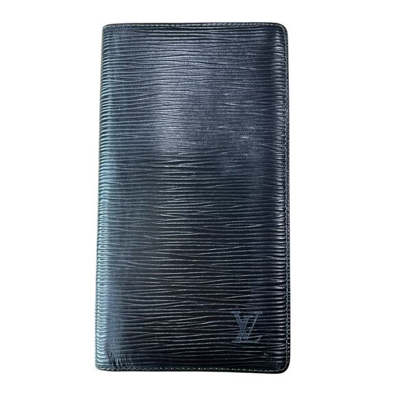 949. Louis Vuitton  Epi Checkbook Organizer Wallet Black - Picture 1 of 4